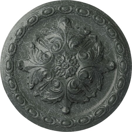Ekena Millwork Acanthus Ceiling Medallion, Hand-Painted Athenian Green Crackle, 11 3/8"OD x 2"P CM11ACAGC